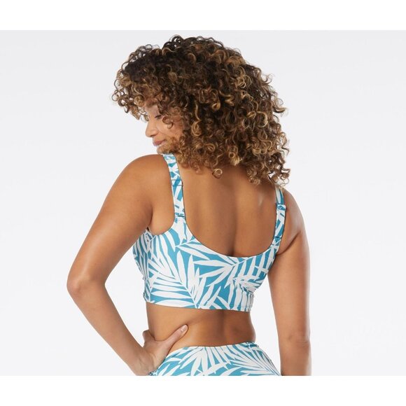 Coco Reef Perfectionfit Underwire Bikini Top White/Teal Adjustable Straps 34C - Picture 2 of 7